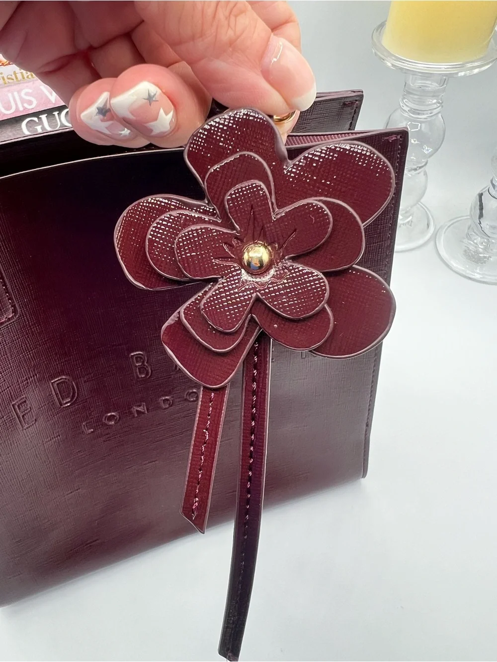Ted Baker Soocon Icon Tote Bag in Burgundy
